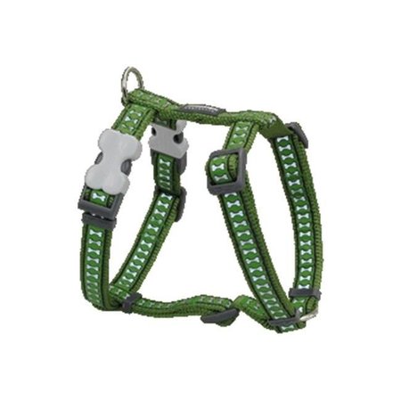 RED DINGO Red Dingo DH-RB-GR-SM Dog Harness Reflective Green; Small DH-RB-GR-SM